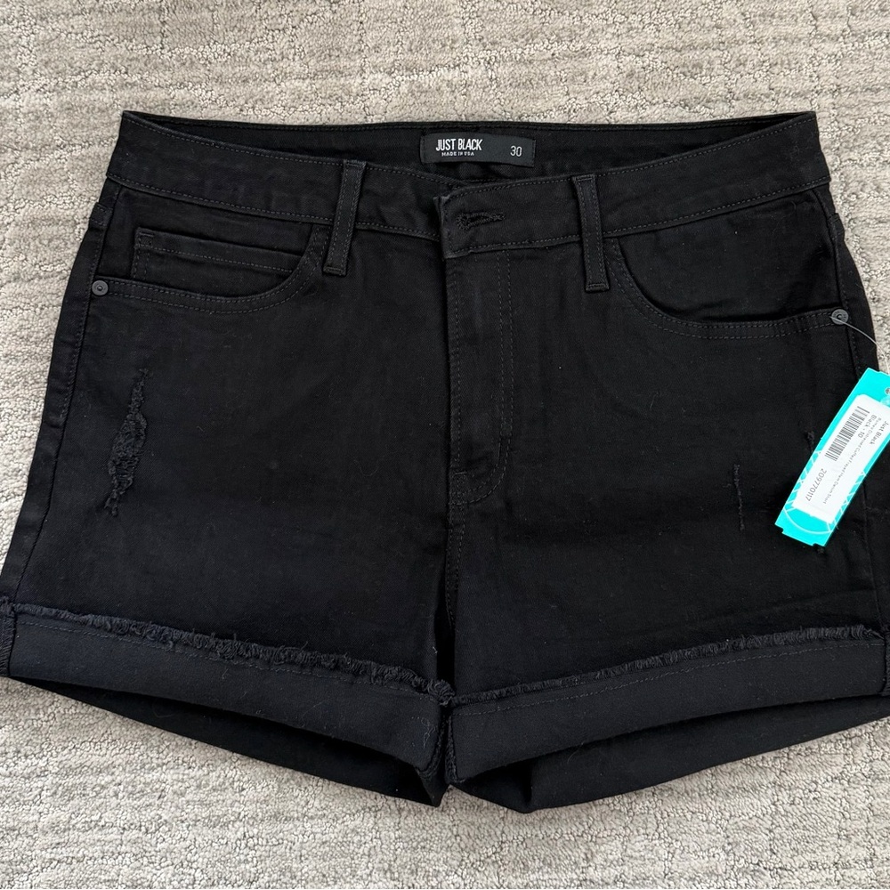 Just Black Women's Black Denim Shorts